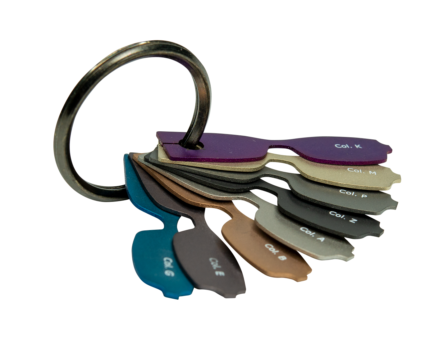 Ethereal color swatch keychain