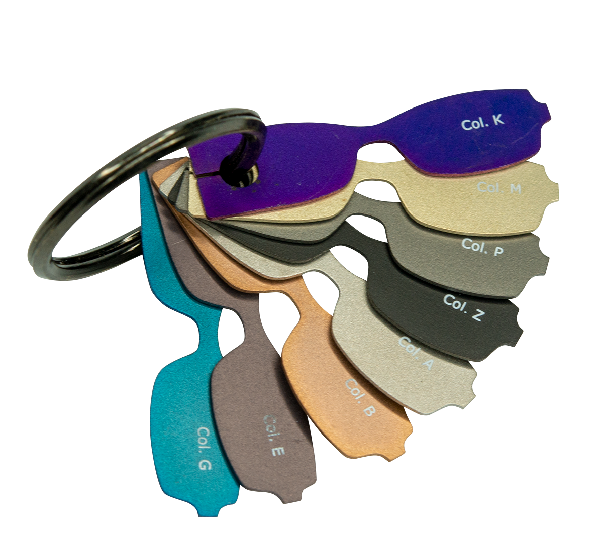 Ethereal color swatch keychain