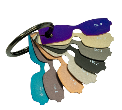 Ethereal color swatch keychain